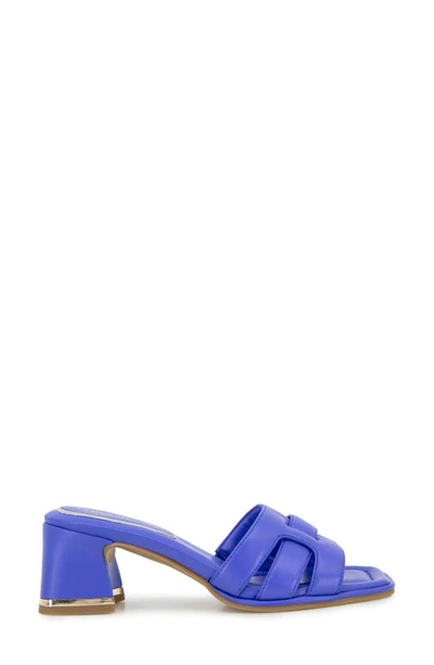 Shop Kenneth Cole New York Harper Block Heel Sandal In Amparo Blue Leather