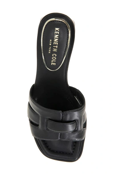 Shop Kenneth Cole New York Harper Block Heel Sandal In Black Leather
