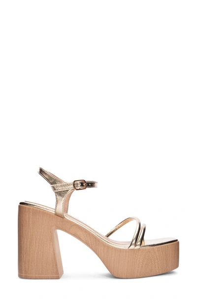 Shop Chinese Laundry Avianna Ankle Strap Platform Sandal In Gold