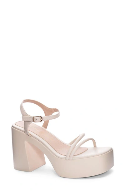 Shop Chinese Laundry Avianna Ankle Strap Platform Sandal In Cream