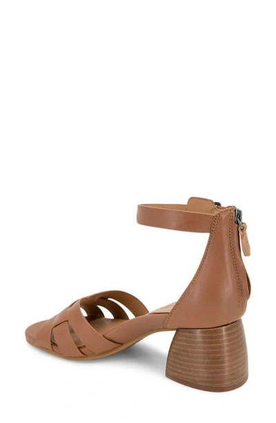 Gentle Souls By Kenneth Cole Myla Ankle Strap Sandal In Luggage Leather