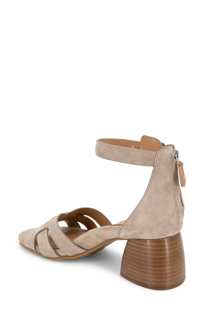 Gentle Souls By Kenneth Cole Myla Ankle Strap Sandal In Mushroom Suede