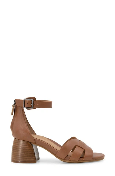 Gentle Souls By Kenneth Cole Myla Ankle Strap Sandal In Luggage Leather
