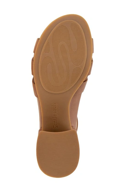 Gentle Souls By Kenneth Cole Myla Ankle Strap Sandal In Luggage Leather