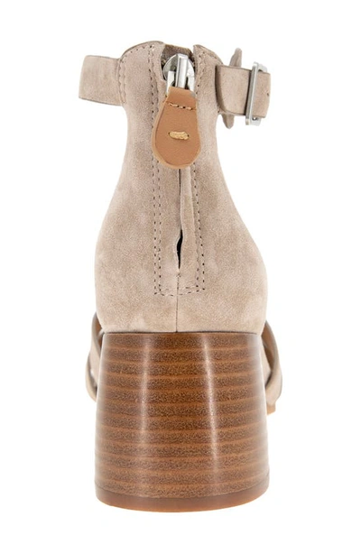Gentle Souls By Kenneth Cole Myla Ankle Strap Sandal In Mushroom Suede
