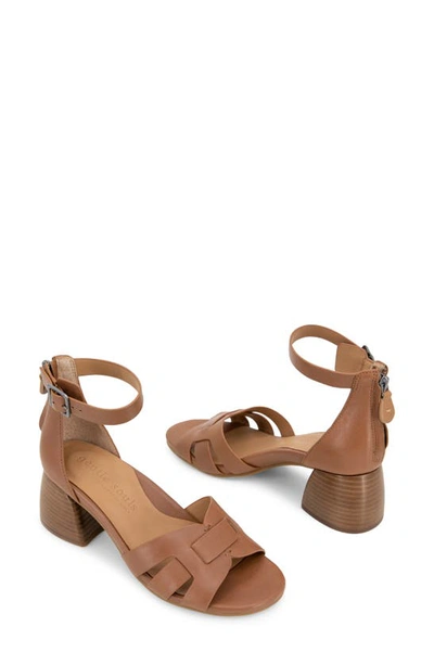 Gentle Souls By Kenneth Cole Myla Ankle Strap Sandal In Luggage Leather