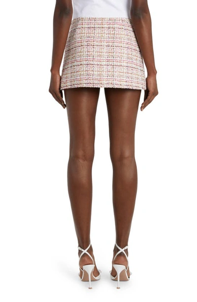 Shop Valentino Metallic Tweed Miniskirt In Multicolor Lurex
