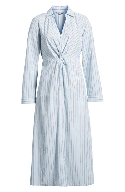 Shop Rails Irie Stripe Long Sleeve Cotton Blend Midi Shirtdress In Hampton Stripe