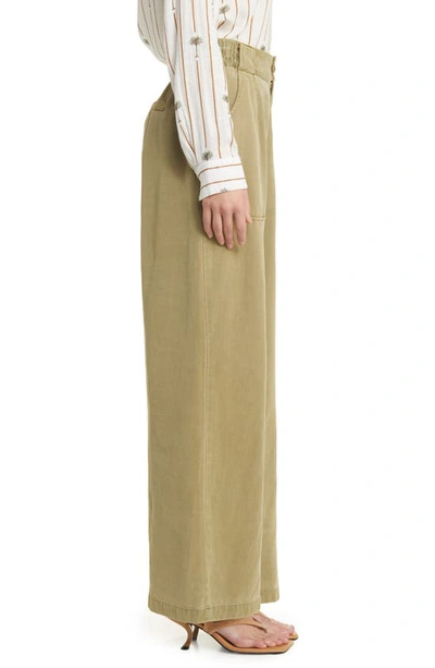 Shop Rails Greer Cotton Blend Straight Leg Pants In Canteen