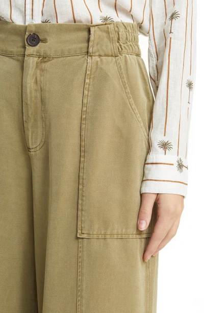 Shop Rails Greer Cotton Blend Straight Leg Pants In Canteen