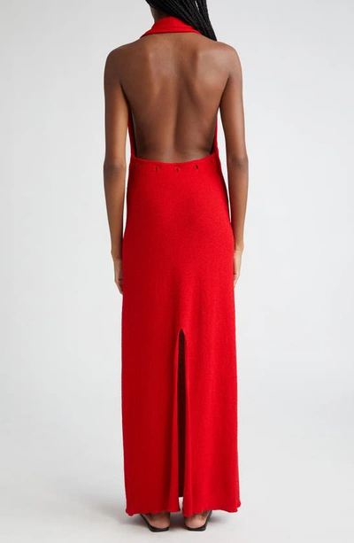 Shop Proenza Schouler Lara Long Sleeve Bouclé Knit Convertible Dress In Red