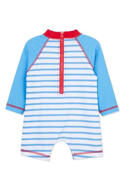 Shop Little Me Kids' Crab Long Sleeve Rashguard Swimsuit In Blue