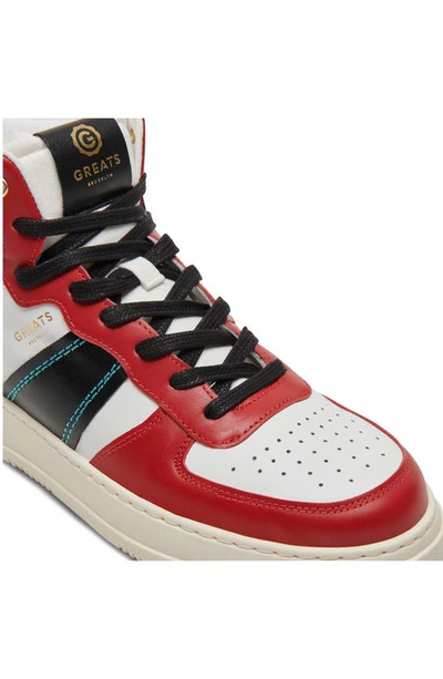 Shop Greats St. James High Top Sneaker In Retro Red Black
