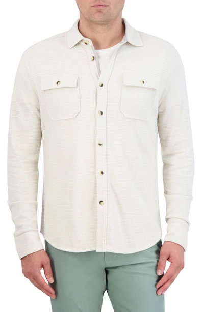 Shop Robert Graham Brunner Knit Button-up Shirt In Offwhite
