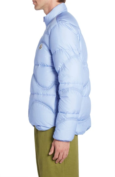 Shop Moncler Tayrona Wavy Quilted Down Jacket In Hydrangea