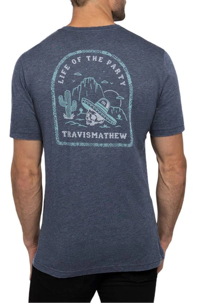 Shop Travis Mathew Picante Graphic T-shirt In Heather Peacoat