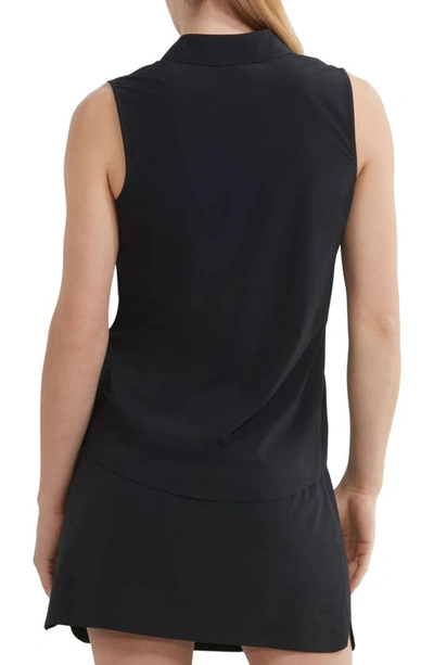 Shop Nz Active By Nic+zoe Nz Active Tech Stretch Collar Tank In Black Onyx