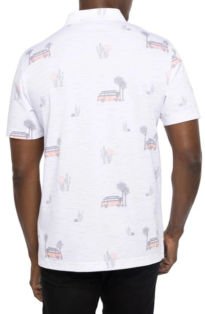 Travis Mathew Travismathew Four Wheeling Piqué Polo In White