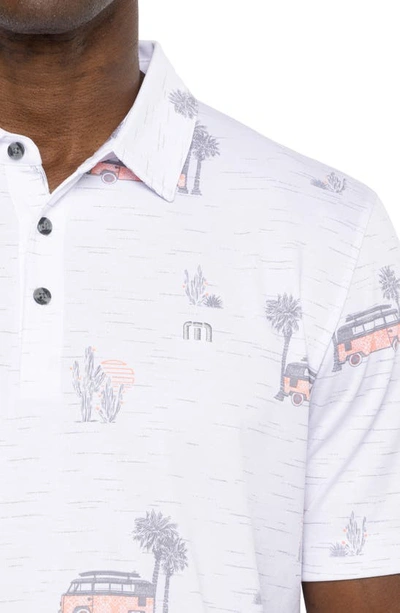 Travis Mathew Travismathew Four Wheeling Piqué Polo In White