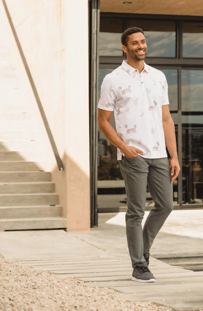 Travis Mathew Travismathew Four Wheeling Piqué Polo In White