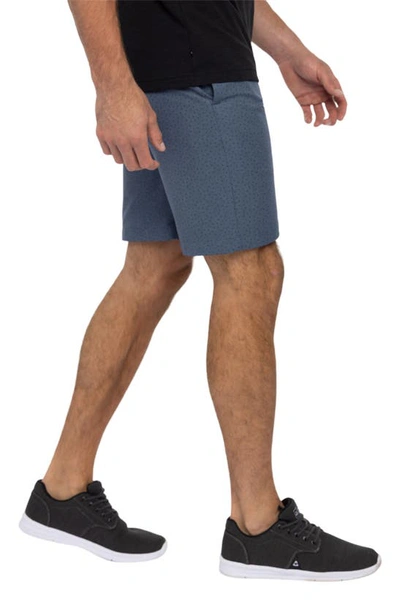 Travis Mathew No Map Needed Stretch Performance Shorts In Heather Dress Blues