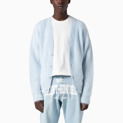 1989 Studio Pastel Light Blue Mohair Blend Cardigan