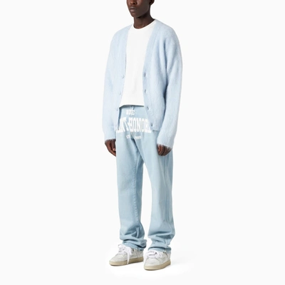 1989 Studio Pastel Light Blue Mohair Blend Cardigan