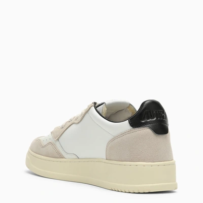 Shop Autry Medalist Trainer In White/black Leather And Suede