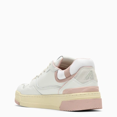 Shop Autry White/pink Leather And Suede Clc Trainer