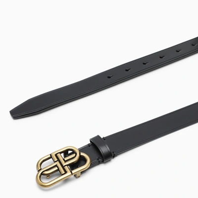Shop Balenciaga Black Leather Bb Belt