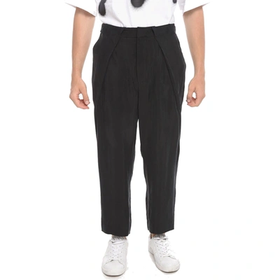 Balmain Man Pants Black Size 36 Viscose In Black