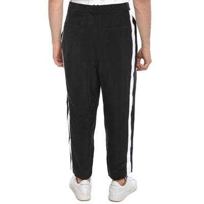 Balmain Man Pants Black Size 36 Viscose In Black