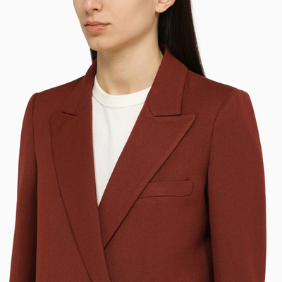 Shop Blazé Milano Rust Coloured Aresteas Jacket In Linen Blend.
