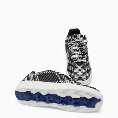 Shop Burberry Black/white Check Pattern Box Sneaker