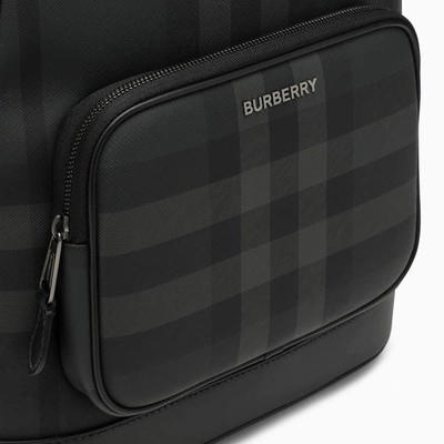 Shop Burberry Charcoal Grey Nylon Backpack Rocco