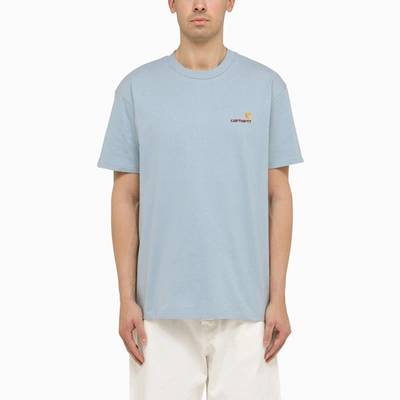 Shop Carhartt Wip Blue S/s American Script T Shirt