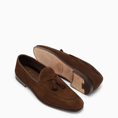 Shop Church's Brown Suede Loafer With Tassels