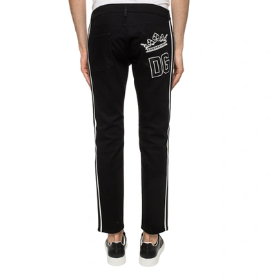 Shop Dolce & Gabbana Side Stripe Jeans