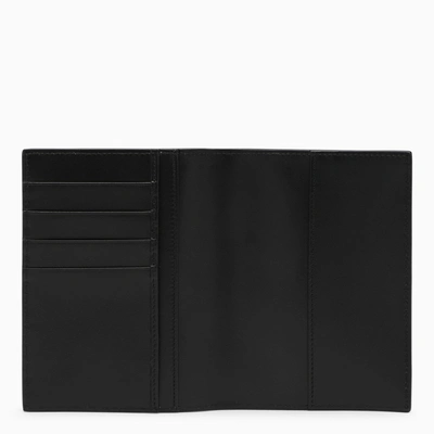 Shop Dolce & Gabbana Dolce&gabbana Black Leather Passport Holder With Logoed Plaque