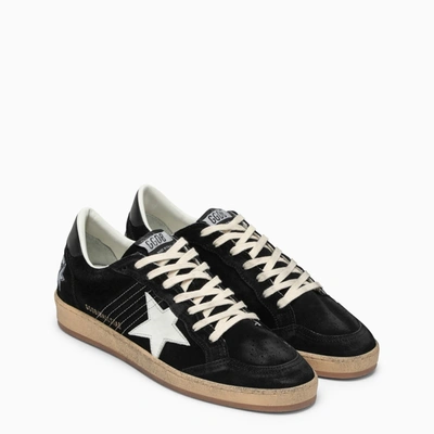 Shop Golden Goose Ballstar Black/white Low Sneaker