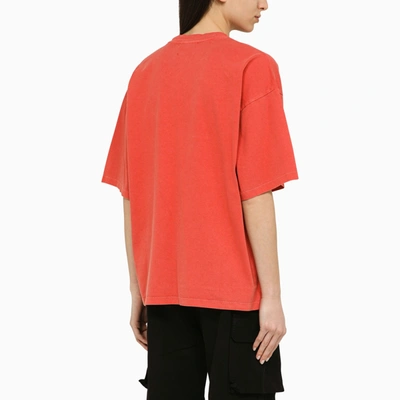 Shop Halfboy Red Crew Neck T Shirt With Logo