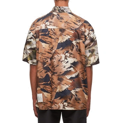 Shop Heron Preston Camouflage Popline Shirt