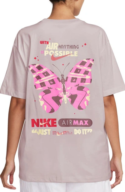 Shop Nike Sportswear Air Max Oversize Graphic T-shirt In Platinum Violet