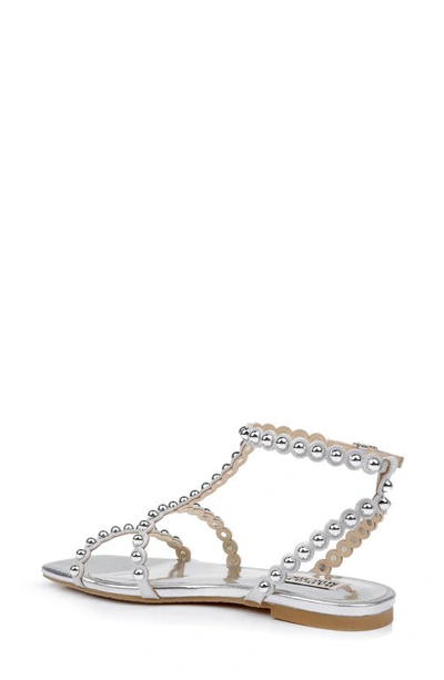 Shop Badgley Mischka Collection Cami Square Toe Gladiator Sandal In Silver