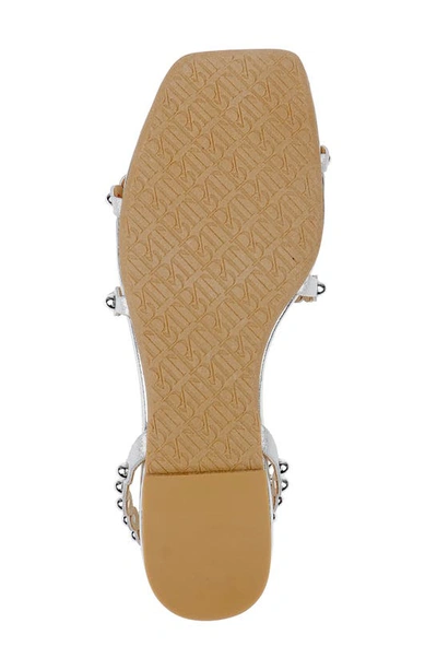 Shop Badgley Mischka Cami Square Toe Gladiator Sandal In Silver