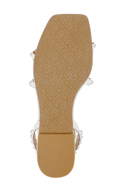 Badgley Mischka Cami Square Toe Gladiator Sandal In Soft White