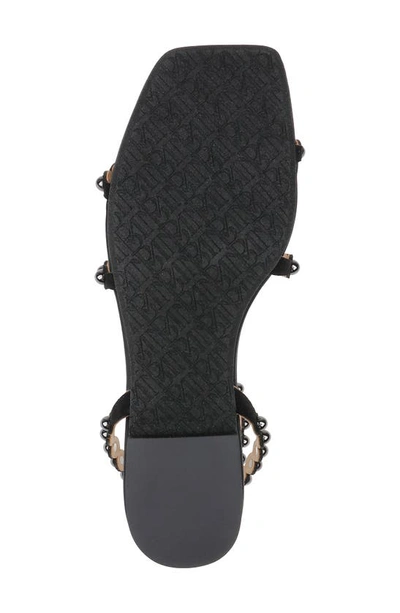 Shop Badgley Mischka Cami Embelished T-strap Sandal In Black