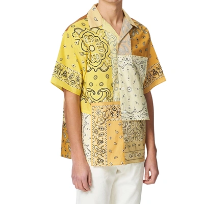 Kenzo Patchwork Bandana Print Short Sleeve Button-up Shirt
