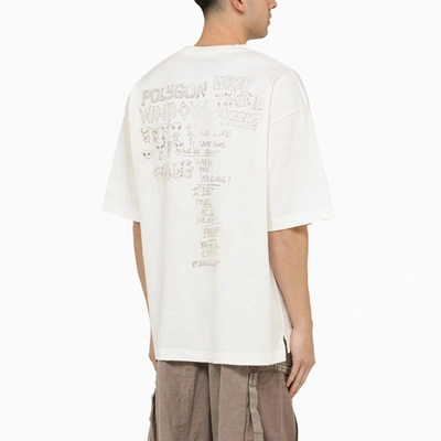 Shop Miharayasuhiro Maison Mihara Yasuhiro White Cotton Oversize T Shirt With Print