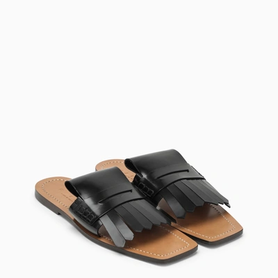 Marni Bambi Square-toe Leather Sandals